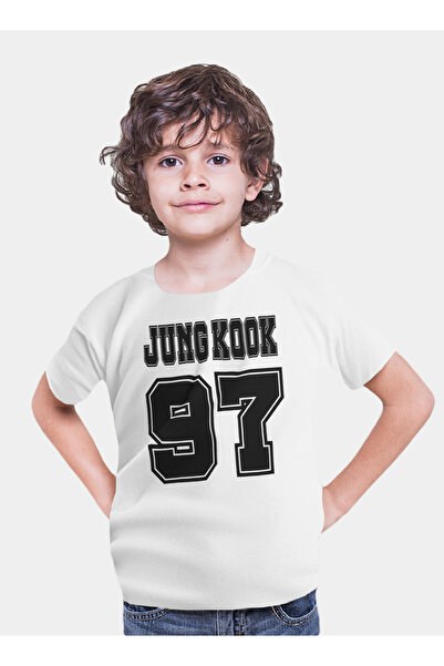 Generic عالم الموضة تيشرت قطن بطباعة عالية الجودة بتصميم BTS JUNG KOOK97
