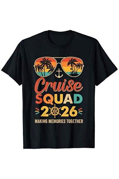 NOURAM تي شيرت عائلي متطابق من نوع Cruise Squad 2026، يتميز بتصميم مريح بأكما...