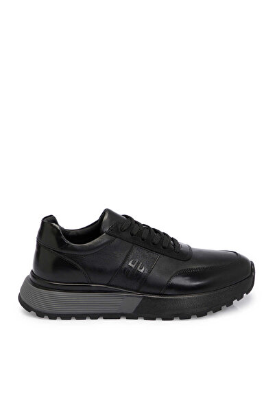 Tergan Siyah Hakiki Deri Erkek Sneaker - E25S1AY57446-A23