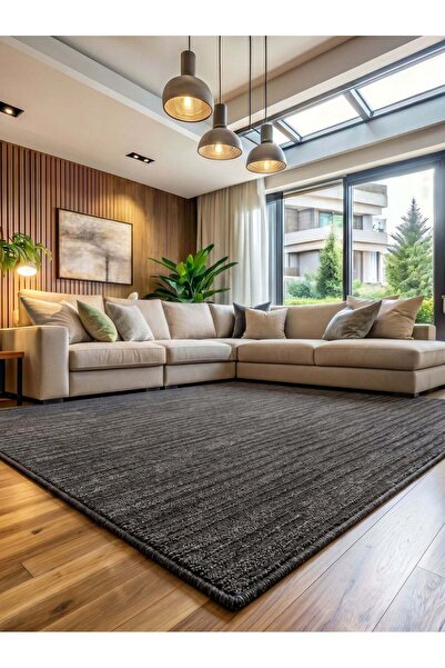 HALICIM COLLECTION TR Miami MI003 Antrasit 200 x 290 Modern Yumuşak Dokulu Halı