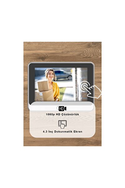 EZVIZ DP2 - (3WPFBS,3MP) Wi-Fi Akıllı Kapı Görüntüleyicisi 2k; 166° görüş; 4.3'' ekran; İnsan algılama; 2 yönlü görüşme; IR 5m; Zil; Çinko