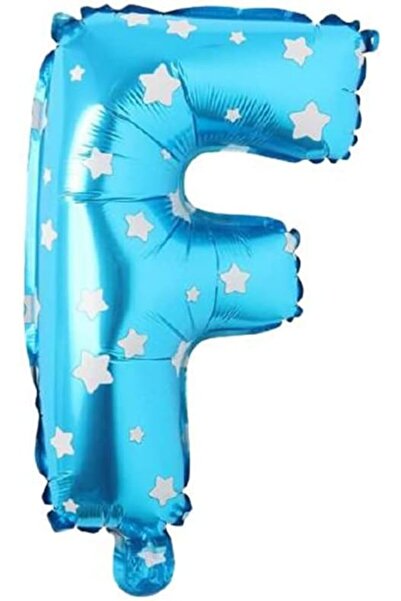 Yıldızan Letter F 16 Inch Blue Star Color Foil Balloon 36 cm (Blue) 931845