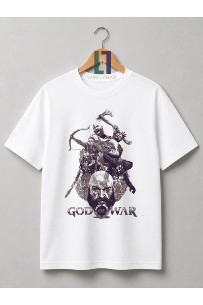 Grafftee Clothing تي شيرت قطني للجنسين من لعبة God OF War Video Game