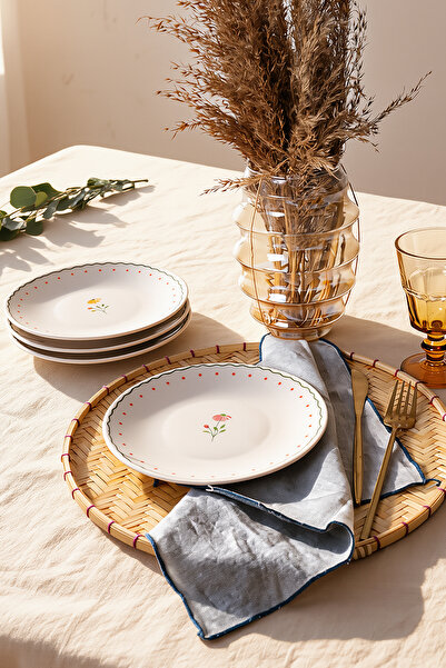 Keramika Bella Natura Pasta Tabağı 20 cm 4 Adet 23975-76-77-78