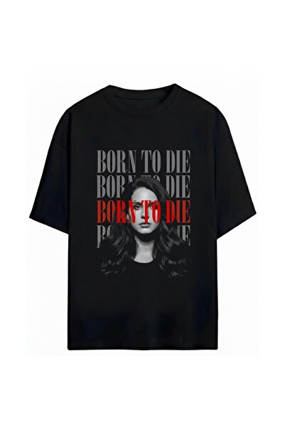 SVART WEAR Tricou oversize unisex cu imprimeu Lana Del Rey, 100% bumbac