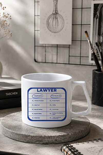 qoeuyl boutique Stylish White Mug with Lawyer Fun Profession Card Design, Law...