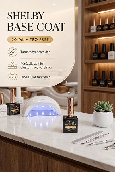 SHELBY Base Coat 20 ml TPO Free UV/LED Kalıcı Oje Baz Katı
