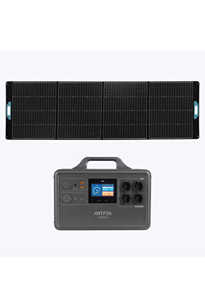 Antfea S2200 Pro Taşınabilir Güç Kaynağı + 300W Taşınabilir Güneş Paneli [ 2....