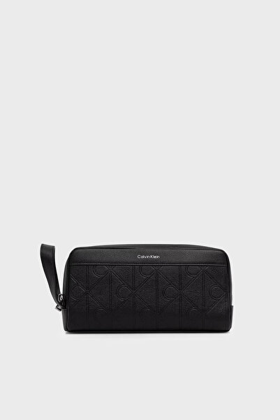 Calvin Klein Logolu Tek Saplı Traş Çantası LV04D1219GUB1 Erkek TRAŞ ÇANTASI L...