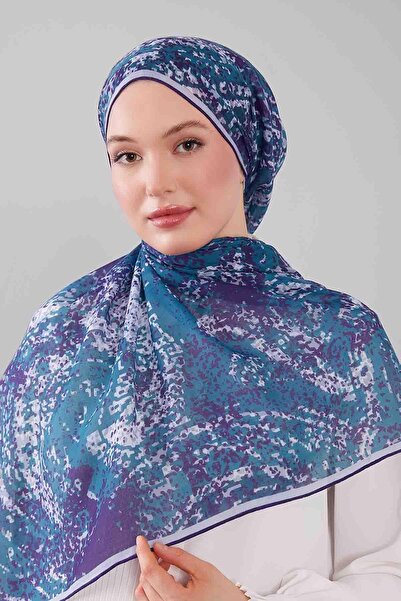 Levidor Morcivert Mosaic Pattern Silk Cotton Scarf