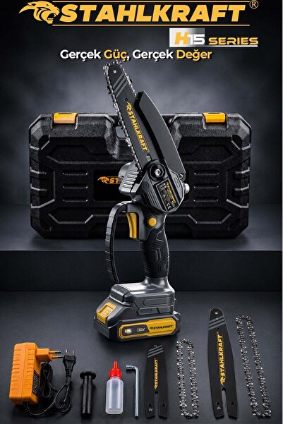 STAHLKRAFT H15 3510 21V Akülü Otomatik Yağlamalı Budama Testeresi 15cm Palave...