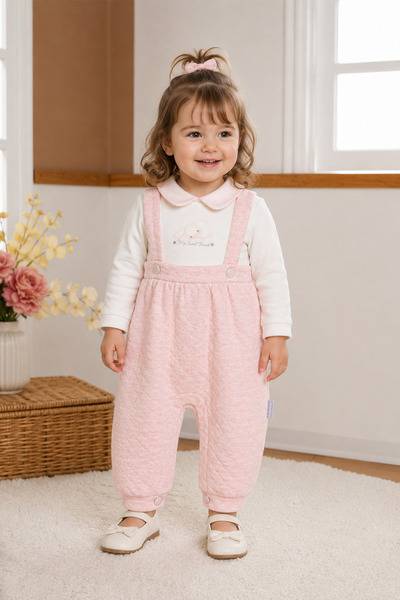 Babyhola Baby Girl Salopet Look Jumpsuit 13999