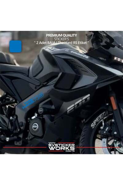 ARONA ملصق BAJAJ The Hard RS عالي الجودة من الفويل، قطعتان من الملصقات