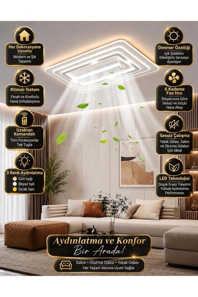 Alvina Aydınlatma akıllı tavan ayarlanabilir klima modu ayarlanabilir renk ay...