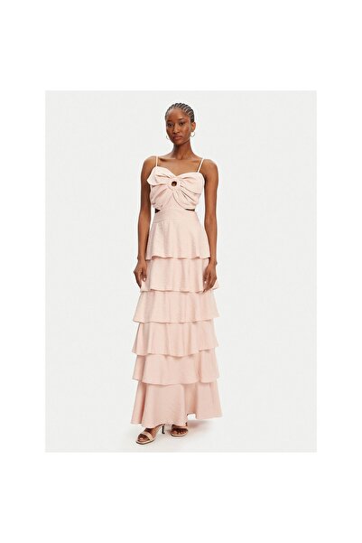 Access Fashion Γυναικείο Βραδινό Φόρεμα 53-3365 Μπεζ