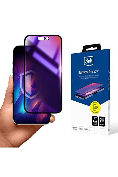 3MK Sticlă securizată pentru Apple iPhone 14 Pro, protecție curcubeu pentru c...