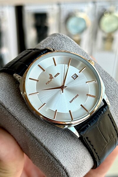 Polo Weil Pl002M Leather Men's Wristwatch with Strap