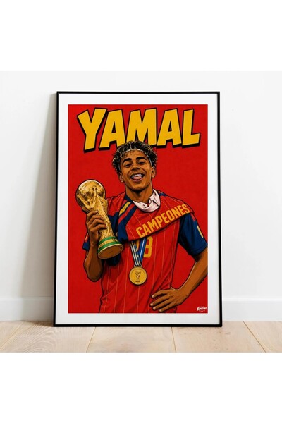 HOME MODE Lamine Yamal YAMAL Spain Football Star 40x60 cm Gallery Wrapped Can...