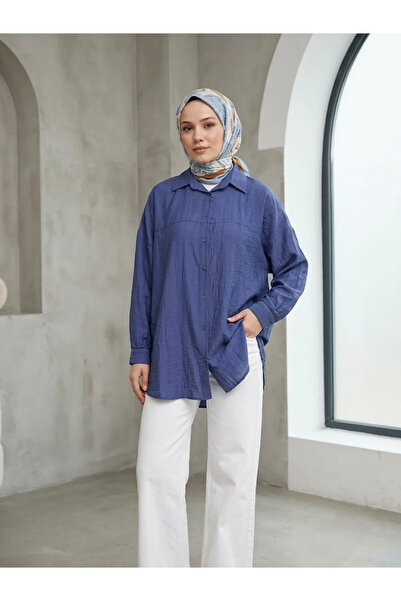 Foremia Front Roba Detailed Tunic-Indigo