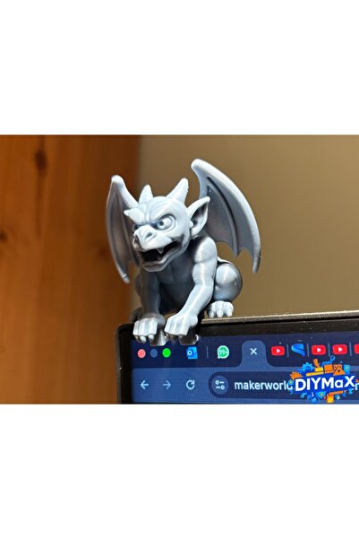 DIYMaX تمثال غارجويل كاتدرالي للطاولة، قطعة ديكور لسطح المكتب، حجم متوسط 5 سم
