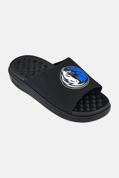iSlide Men Dallas Mavericks Primary Logo Slip On Slides, Black