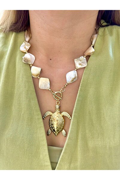 Doğal Taş Kaplumbağa Kolye