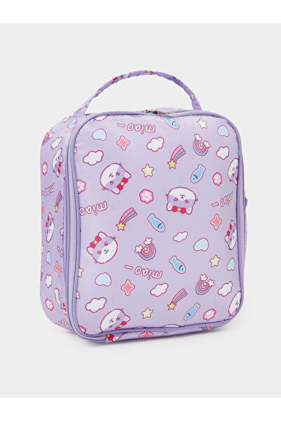 Styli Girls Purple Graphic Print Lunch Bag