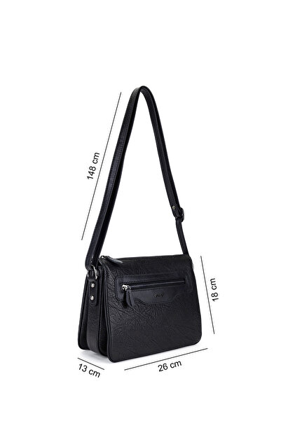 Tamer Tanca Women's Genuine Leather Black Shoulder Bag