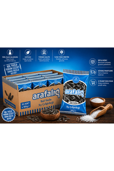 Az Tuzlu Ay Çekirdeği 180 Gr / 30'lu Koli
