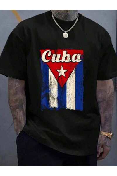 23ERVA 100% Cotton Flag Cuban Bandera Cubana Patriotic Women's Men's Graphic ...