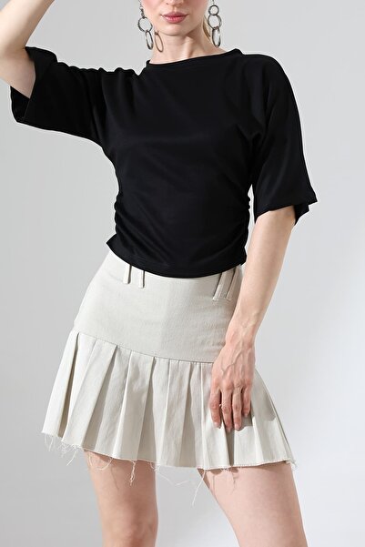 Sabr Women's Modal Half Sleeve Crew Neck Blouse