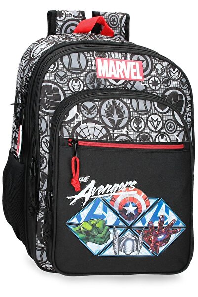 Generic Brand Ghiozdan scoala baieti, Marvel Avengers Heroes, 2 compartimente...