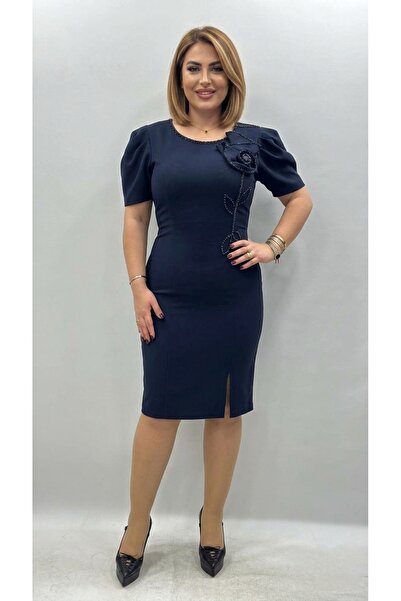 DagaFashion Rochie eleganta bleumarin Aylin