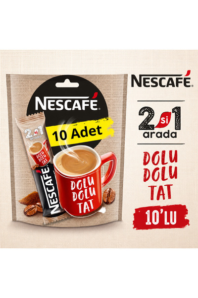 Nescafe قهوة سريعة التحضير 2 في 1، عبوة من 10 قطع