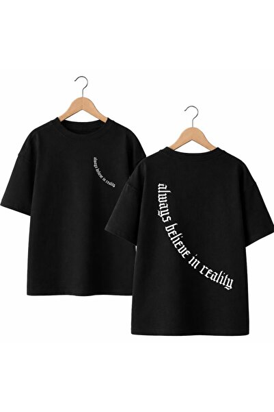 playwear Always Back and Front Chest Printed 100% Cotton Oversize Loose Regul...