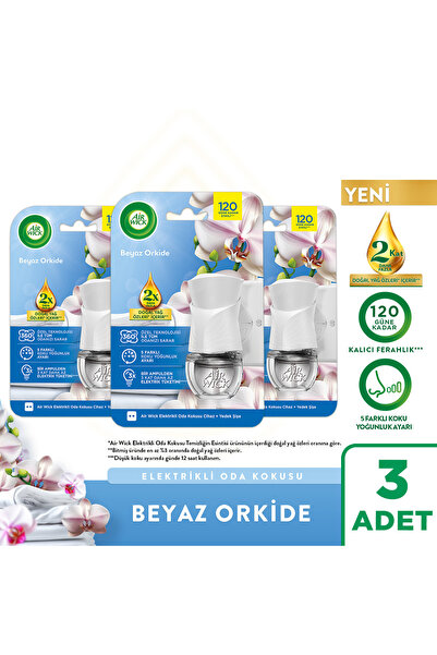 Air Wick Elektrikli Oda Kokusu Kit Beyaz Orkide, 3 Adet