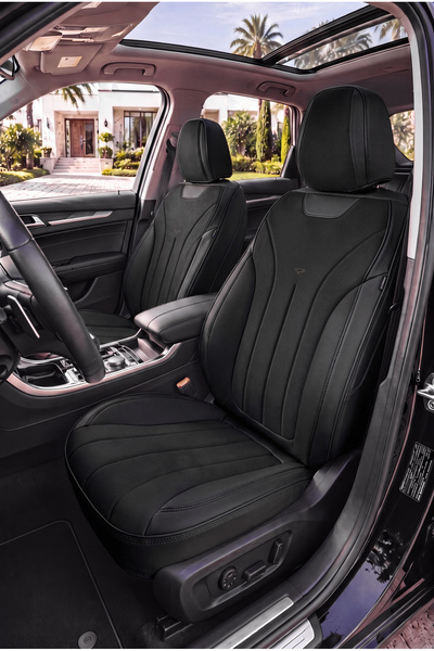 Panda Kılıf Panda Premium Royal Series Velvet and Leather Fabric Car Seat Cov...