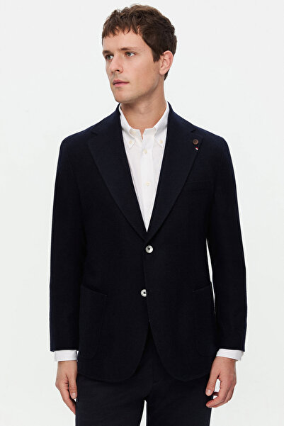 Damat Comfort Lacivert Düz Kumaş Ceket