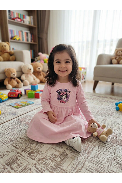 Genel Markalar Pembe kromili kız çocuk elbise