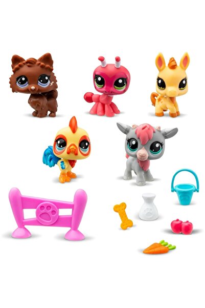 Littlest Pet Shop Set de 5 figurine de fermă