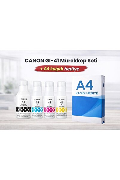 Canon Gı-41 G1430 G2470 G3470 G4470 Orijinal 1 Set 4 Renk Mürekkep
