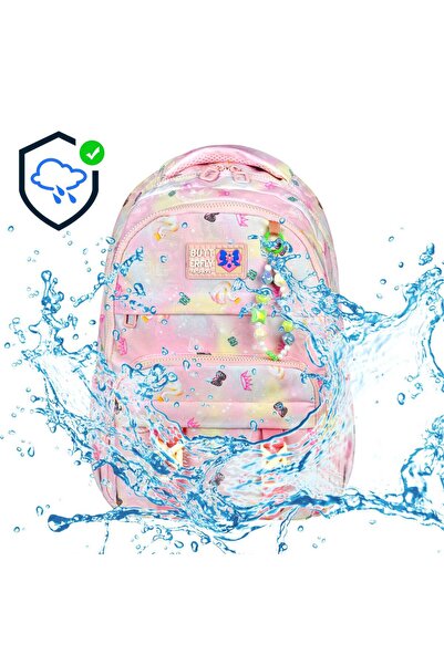Bodmar Çanta Since 2023 Pink Butterfly Patterned Lockable Triple Girls' Prima...