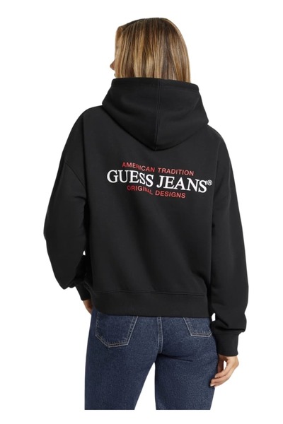 Guess Jeans Φούτερ W4BQ21KC811-JBLK - Black - m