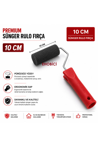 ehobici Premium Sünger Rulo Fırça 10CM