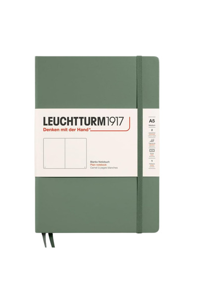 Leuchtturm1917 دفتر ملاحظات متوسط الحجم (A5)، غلاف صلب، 251 صفحة مرقمة، عادي،...