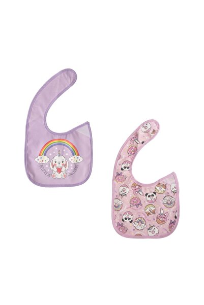 OEM Bavetă hrănire bebeluși, model unicorn, plastic, alb, 2 bucăți – protecți...