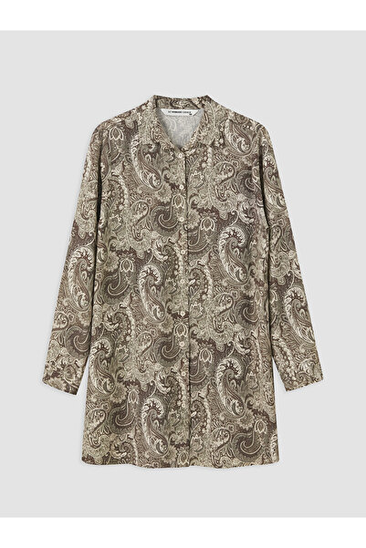 LC Waikiki Khaki Patterned Women's Shirt Tunic