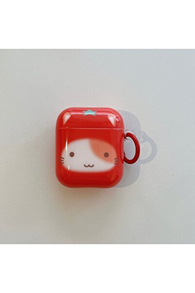 choice2 For AirPods Pro 2 Red Fun Cartoon Fruit Cat Shape With Hook Shockproo...