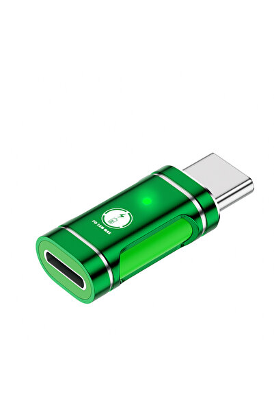 Choice محول لايتنينج أخضر إلى USB-C، 8 دبابيس أنثى إلى USB-C بقوة 20 واط، محو...