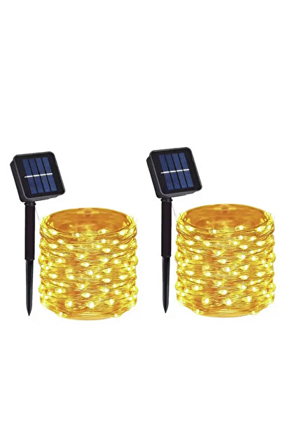Choice13 أضواء LED شمسية خارجية لعيد الميلاد بطول 32 متر و300 مصباح دافئ، 8 أ...